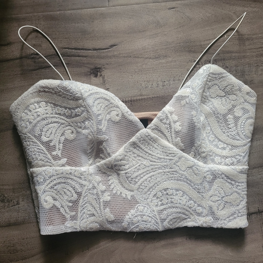 Bustier and wedding flowy skirt